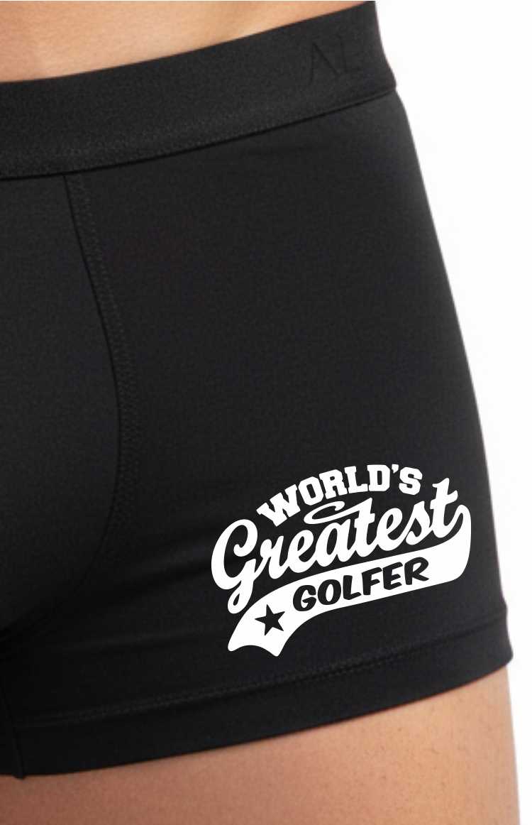 Worlds Greatest Golfer Bamboo Supersoft Boxer Shorts Fun Golf Gift Him