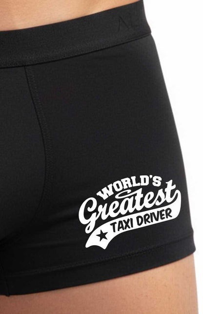 Worlds Greatest Taxi Driver Bamboo Boxer Shorts Gift For Him