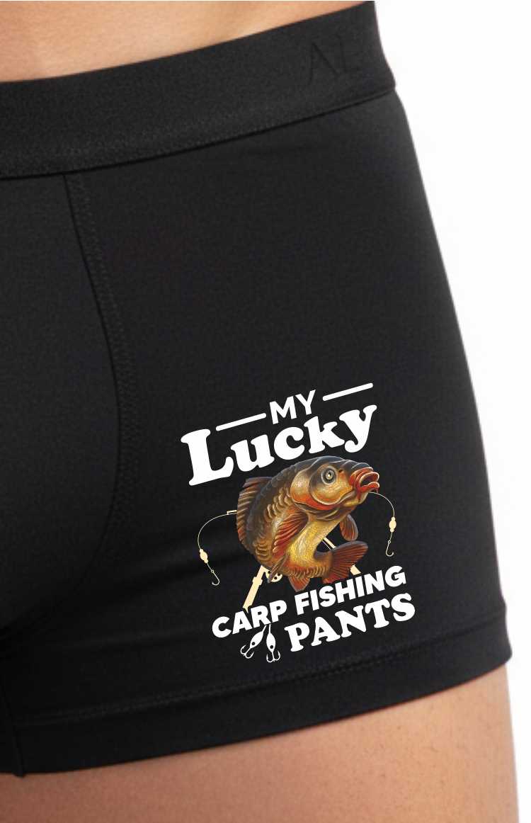 Funny Fisherman Angler Gift Lucky Carp Bamboo Boxer Shorts