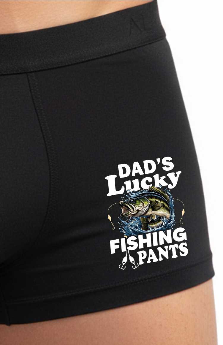 Dad's Lucky Fishing Bamboo Boxers Funny Fishing Angler Gift For Him