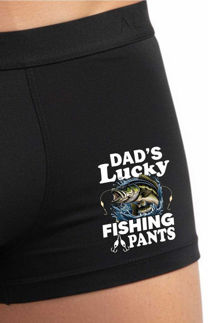 Dad's Lucky Fishing Bamboo Boxers Funny Fishing Angler Gift For Him