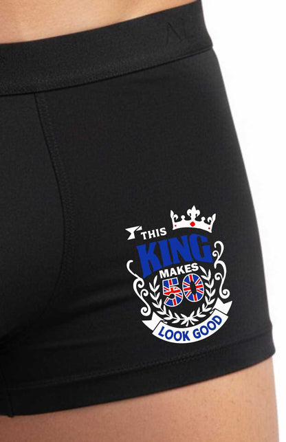 50th Birthday Gift King Makes 50 Look Good Supersoft Bamboo Boxers