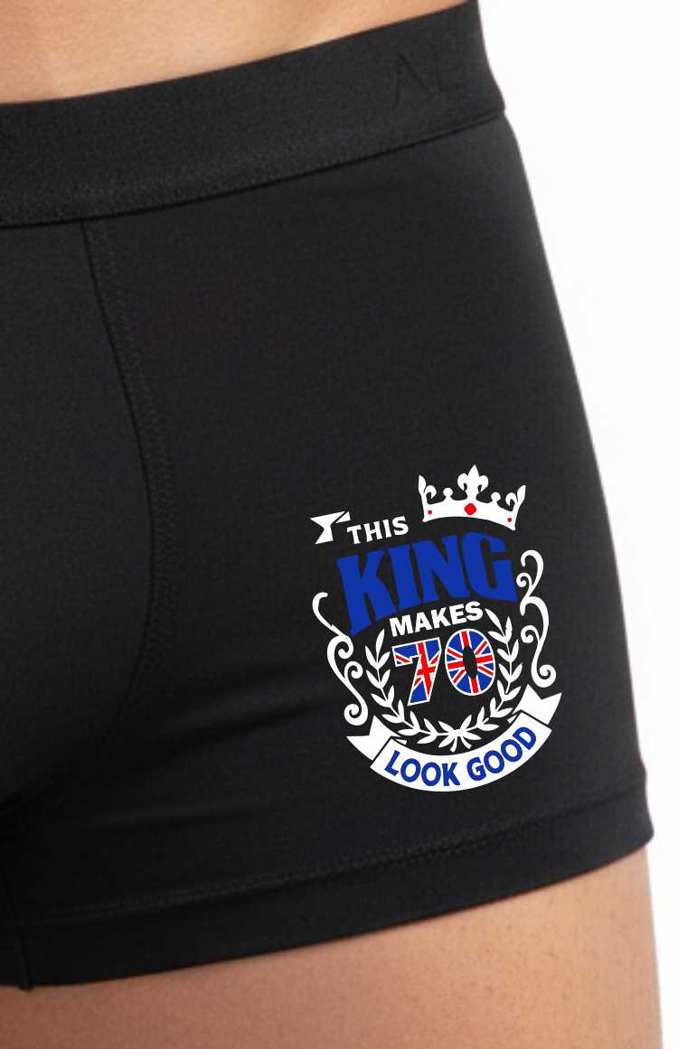 70th Birthday Gift King Makes 70 Look Good Supersoft Bamboo Boxers