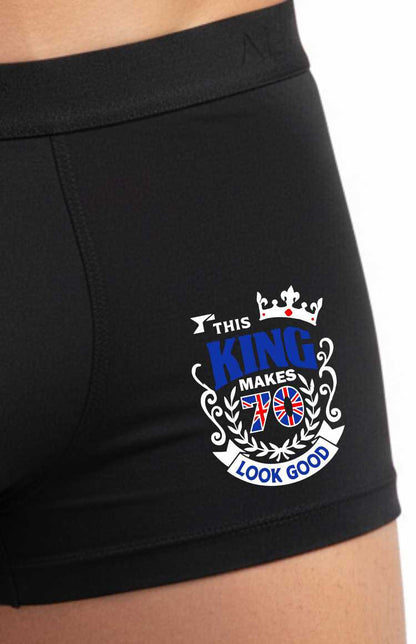 70th Birthday Gift King Makes 70 Look Good Supersoft Bamboo Boxers
