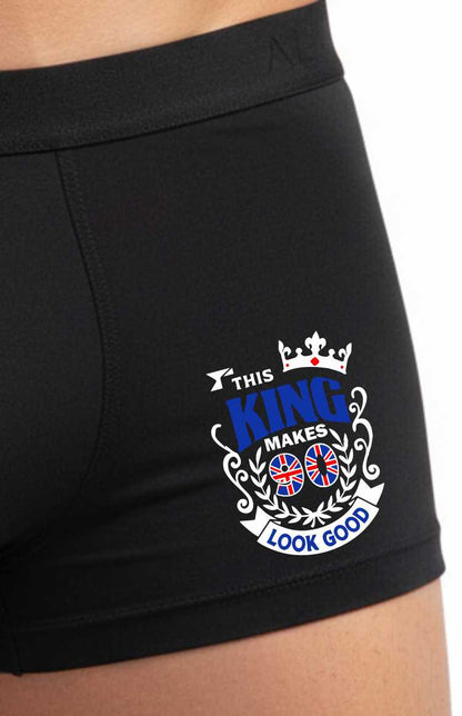 90th Birthday Gift King Makes 90 Look Good Supersoft Bamboo Boxers