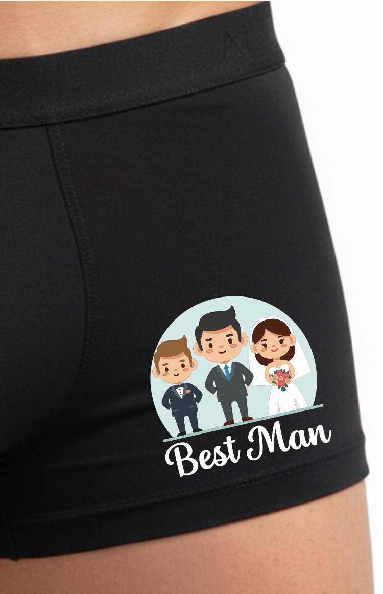 Best Man Supersoft Bamboo Boxer Shorts Funny Wedding Party Gift