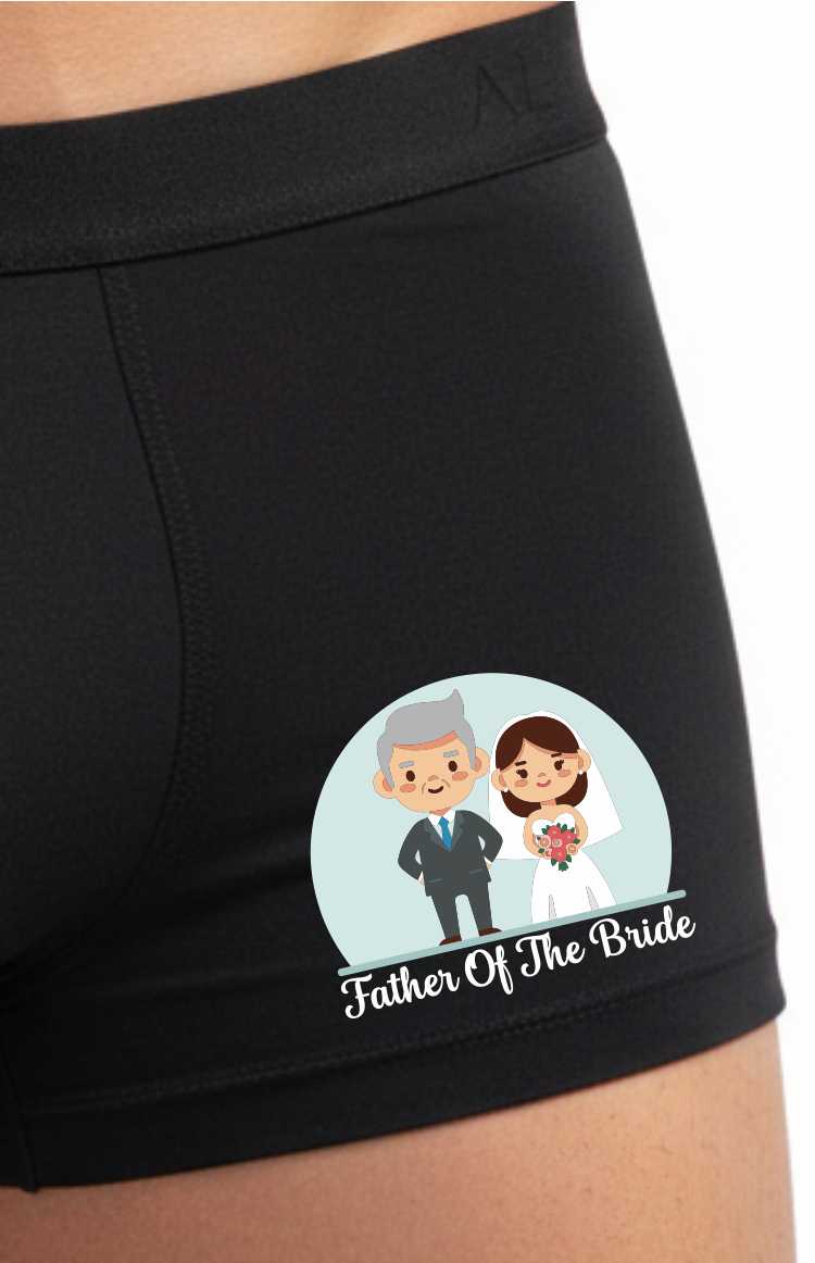 Father Of Bride Supersoft Bamboo Boxer Shorts Funny Wedding Party Gift