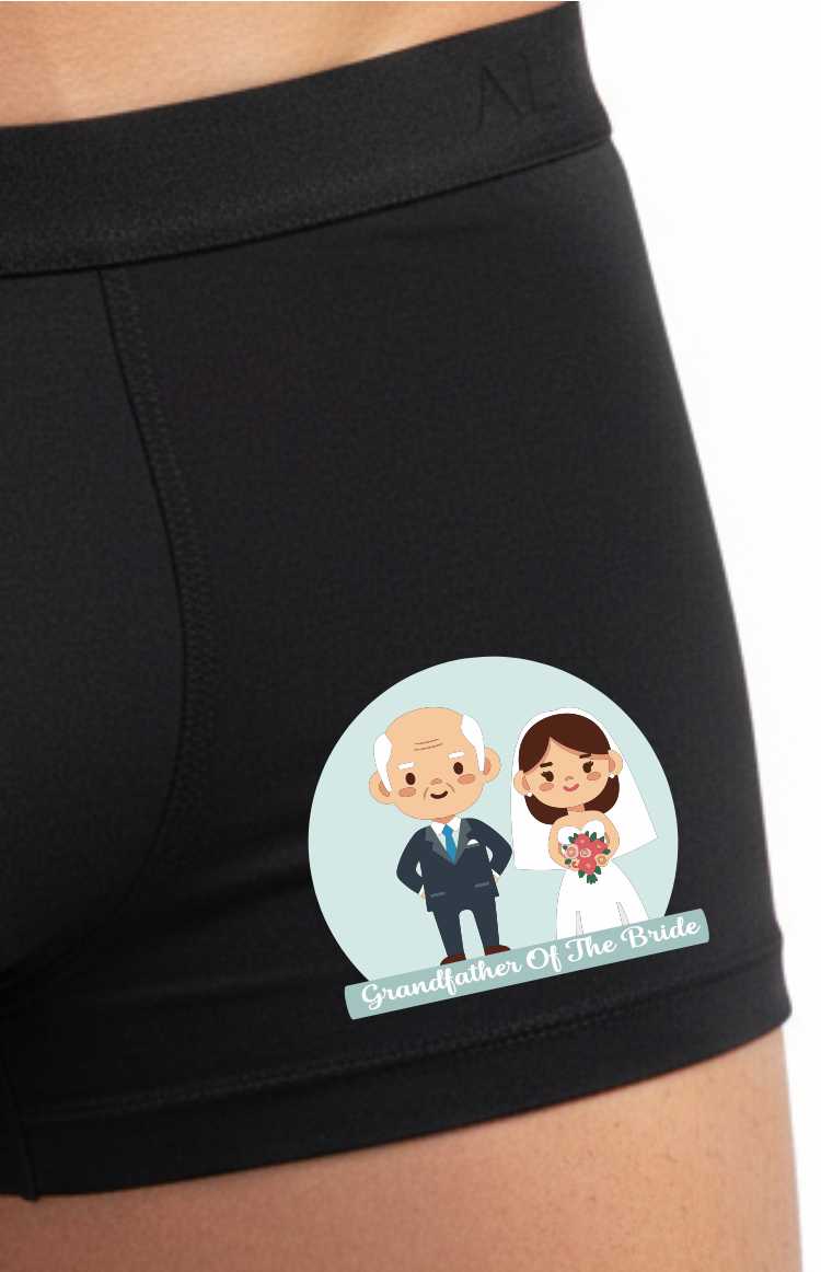 Grandfather Of Bride Bamboo Boxer Shorts Funny Wedding Party Gift