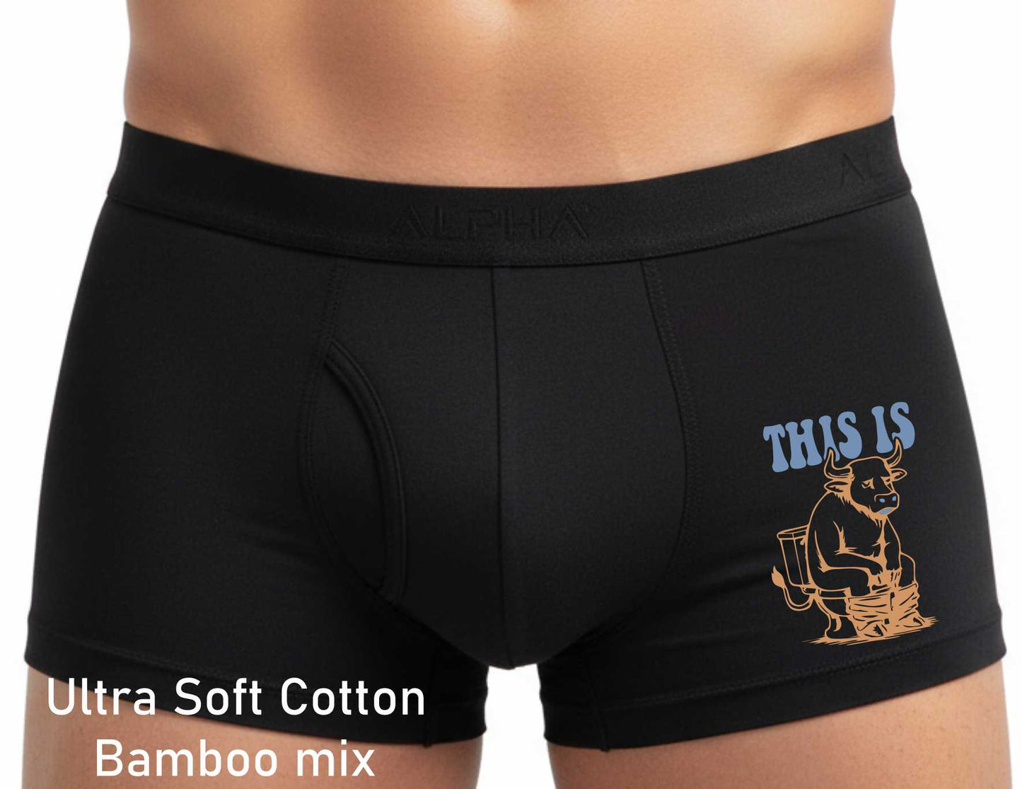 This Is S**t Supersoft Bamboo Boxer Shorts Funny Birthday Gift For Him