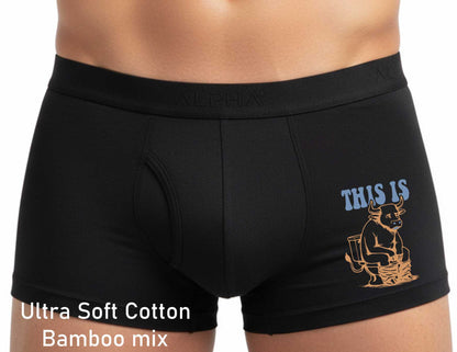 This Is S**t Supersoft Bamboo Boxer Shorts Funny Birthday Gift For Him