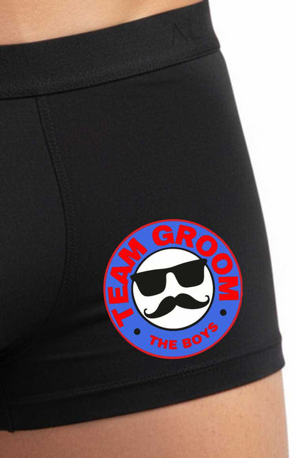 Team Groom Bamboo Boxer Shorts Funny Wedding Gift Stag Night