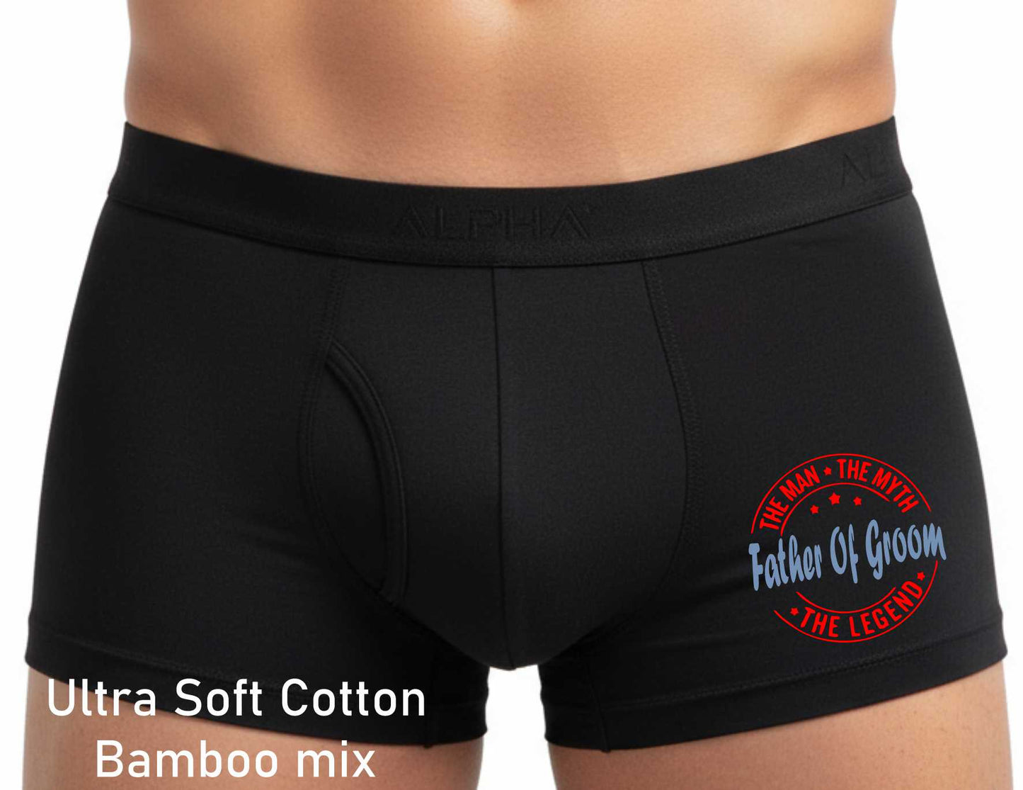 Father Of Groom Man The Myth Supersoft Bamboo Boxer Shorts Gift