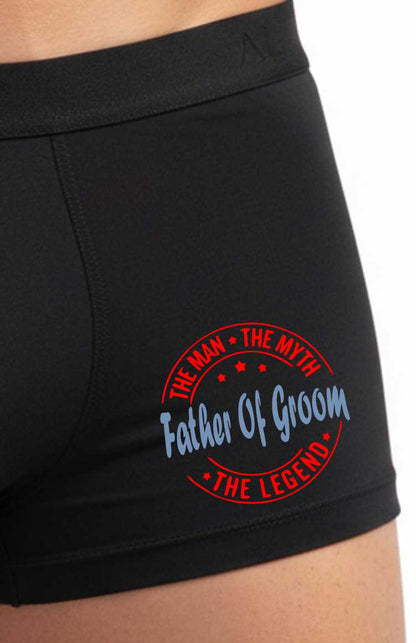 Father Of Groom Man The Myth Supersoft Bamboo Boxer Shorts Gift