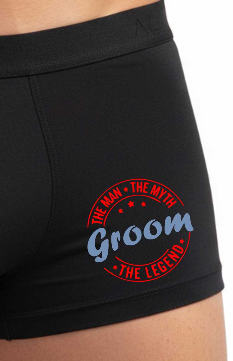 The Groom The Man The Myth Supersoft Bamboo Boxer Shorts Gift