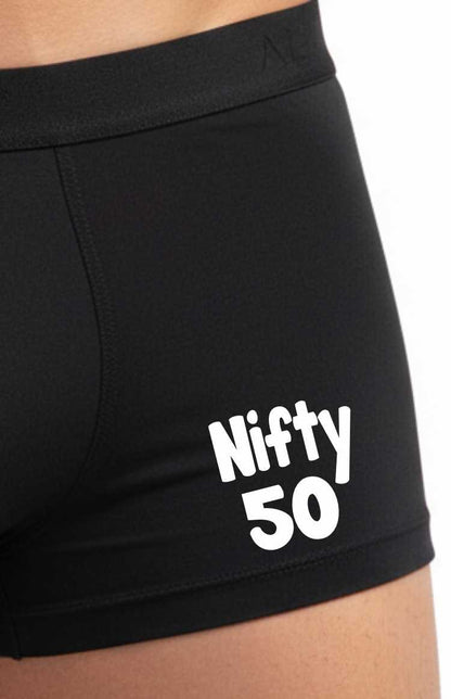 Funny 50th Birthday  Gift For Him Bamboo Boxer Shorts Nifty 40