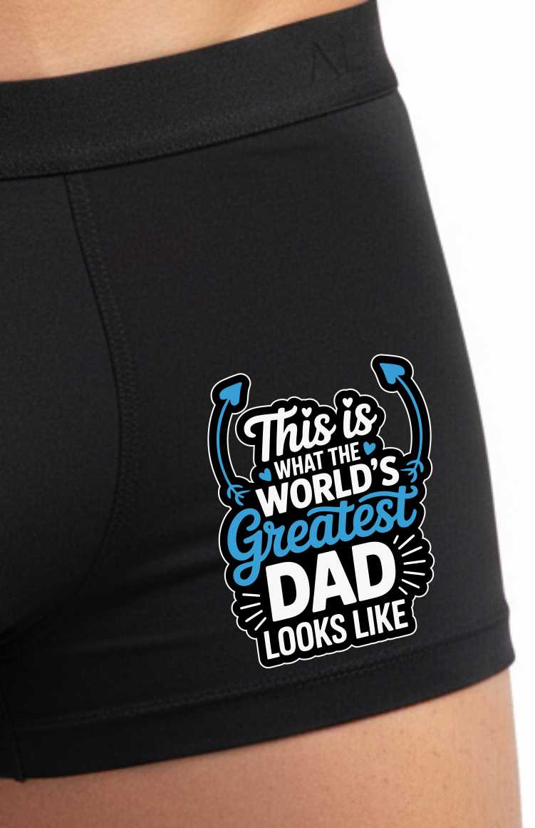 World's Greatest Dad Novelty Boxer Shorts Bamboo Cotton Father's Day Gift