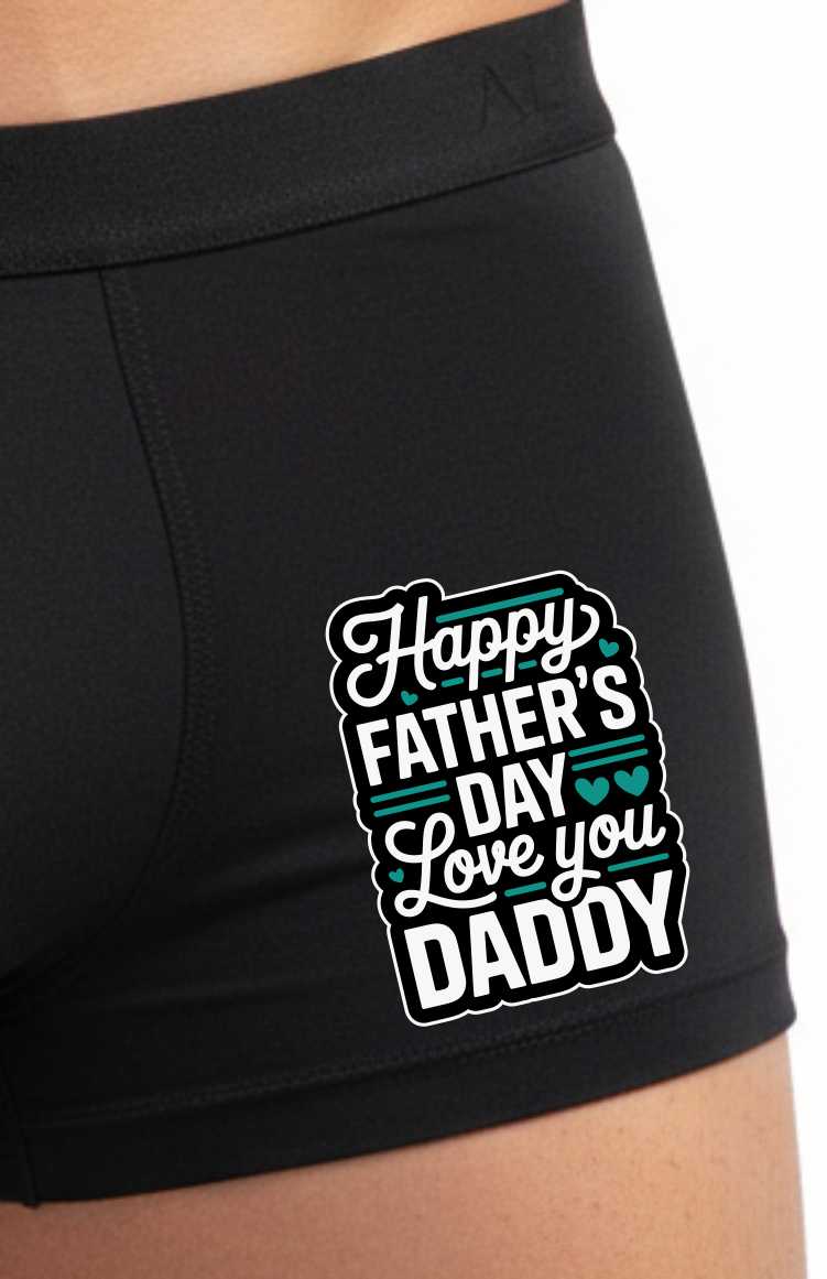 Happy Fathers Day Daddy Bamboo Cotton Boxer Shorts Gift
