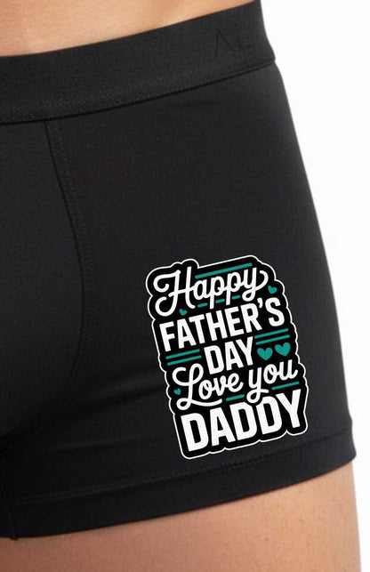 Happy Fathers Day Daddy Bamboo Cotton Boxer Shorts Gift