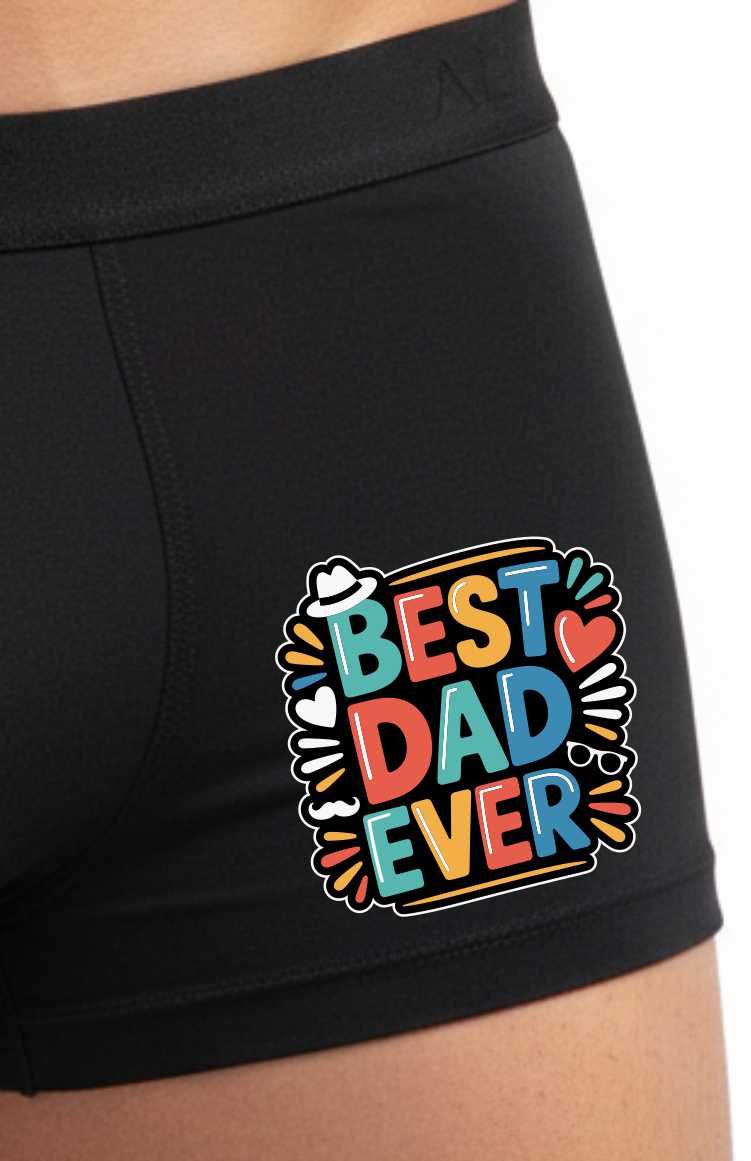Best Dad Ever Bamboo Cotton Boxer Shorts Fathers Day Birthday Gift