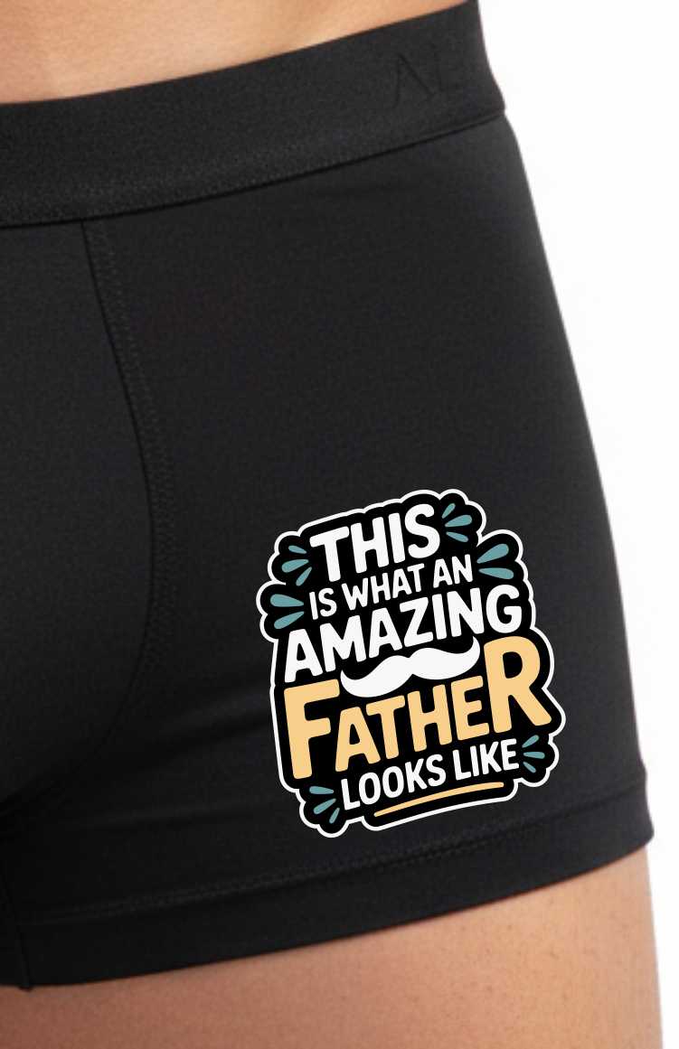Amazing Father Looks Like Fathers Day Bamboo Cotton Boxer Shorts Gift