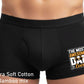 Most Awesome Dad Fathers Day Bamboo Cotton Boxer Shorts Birthday Gift