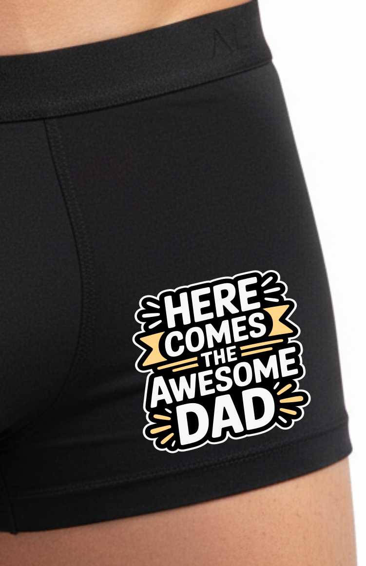Awesome Dad Fathers Day Bamboo Cotton Boxer Shorts Birthday Gift