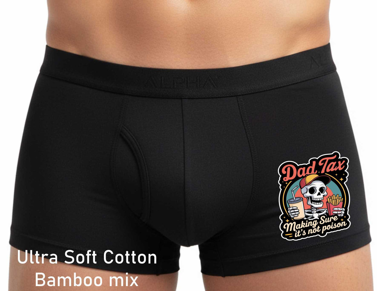 Dad Tax Father's Day Bamboo Cotton Boxer Shorts Funny Gift for Dad