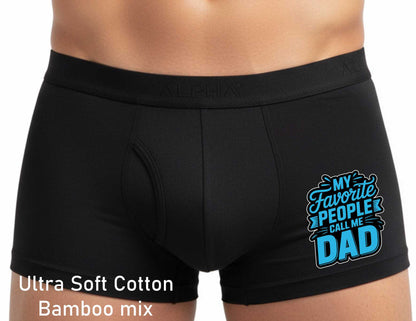 My Favourite People Call Me Dad Fathers Day Cotton Bamboo Boxers Gift