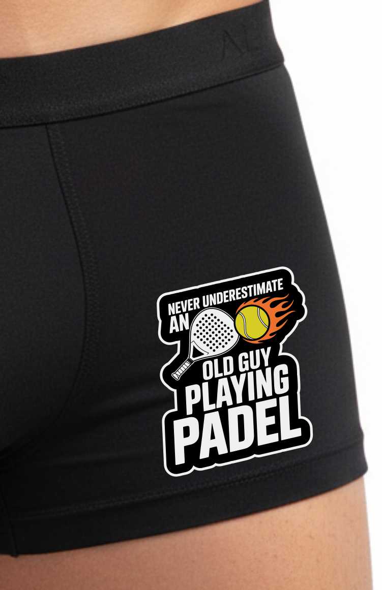 Padel Player Gift Old Guy Supersoft Bamboo Boxer Shorts Funny
