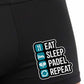Father's Day Eat Sleep Padel Birthday Gift Black Boxer Shorts Mens