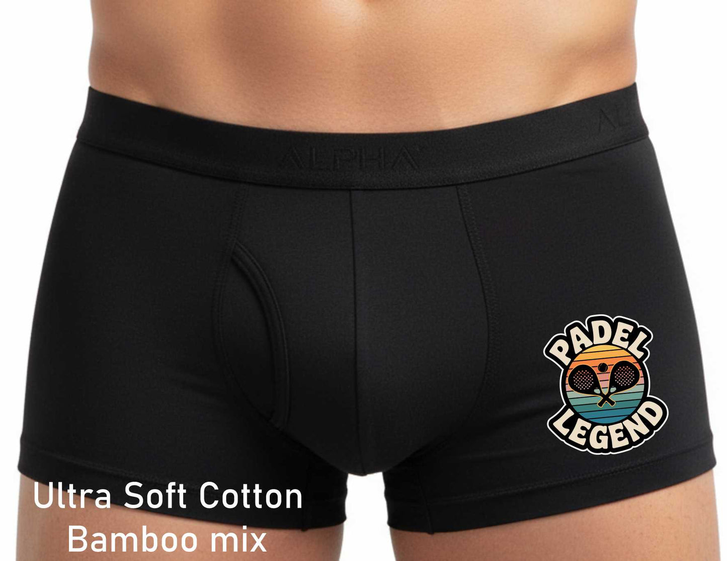 Padel Legend Black Men's Boxer Shorts Father's Day Birthday Gift