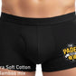 Padel Boss Black Men's Bamboo Boxer Shorts Father's Day Birthday Gift