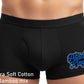 The Padel King Black Men's Bamboo Boxer Shorts Father's Day Birthday Gift