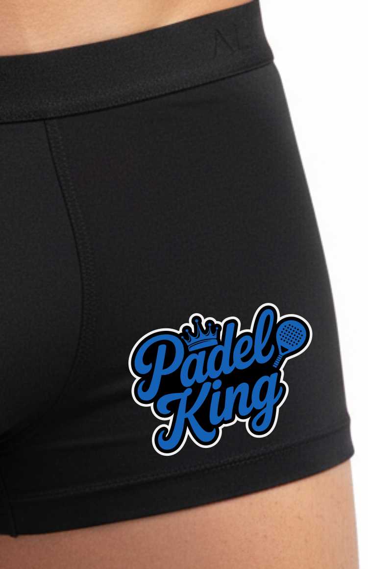 The Padel King Black Men's Bamboo Boxer Shorts Father's Day Birthday Gift