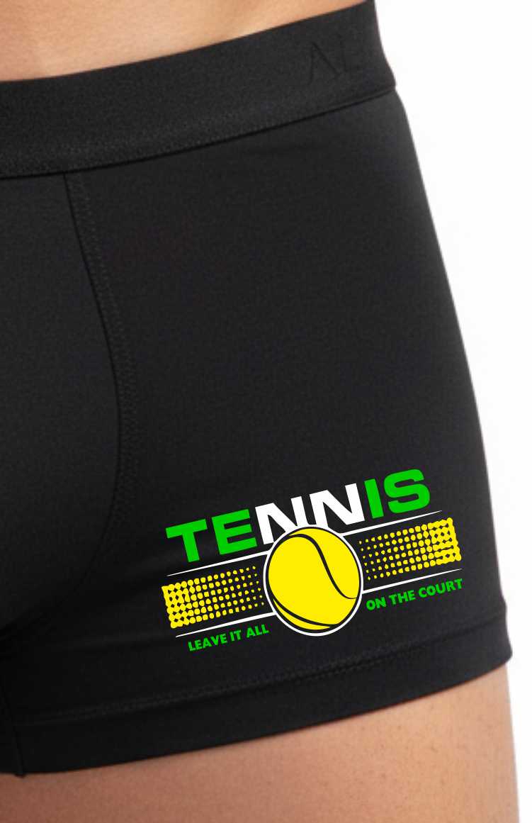 Tennis Leave It On Court Black Men's Bamboo Boxer Shorts Father's Day