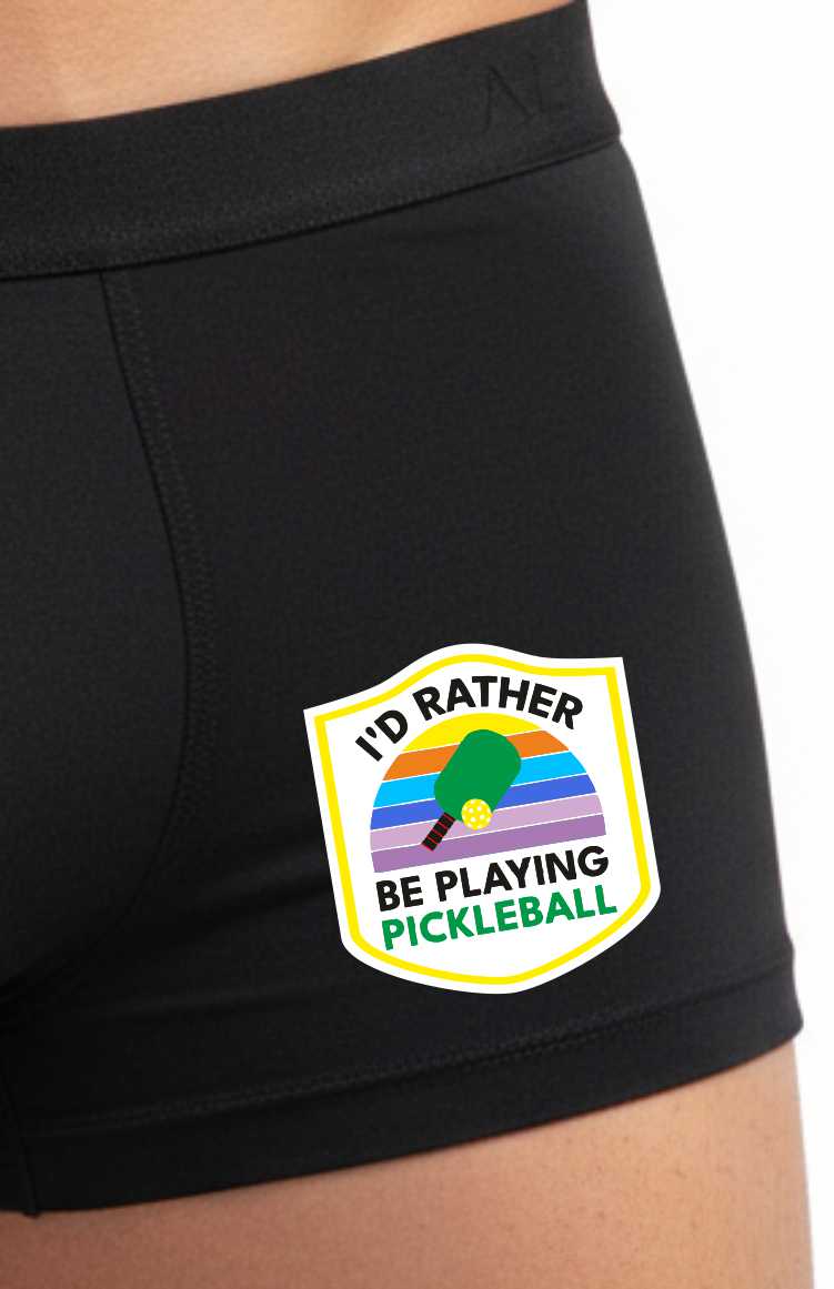 Father's Day Rather Be Playing Pickleball Birthday Gift Black Boxer Shorts Mens