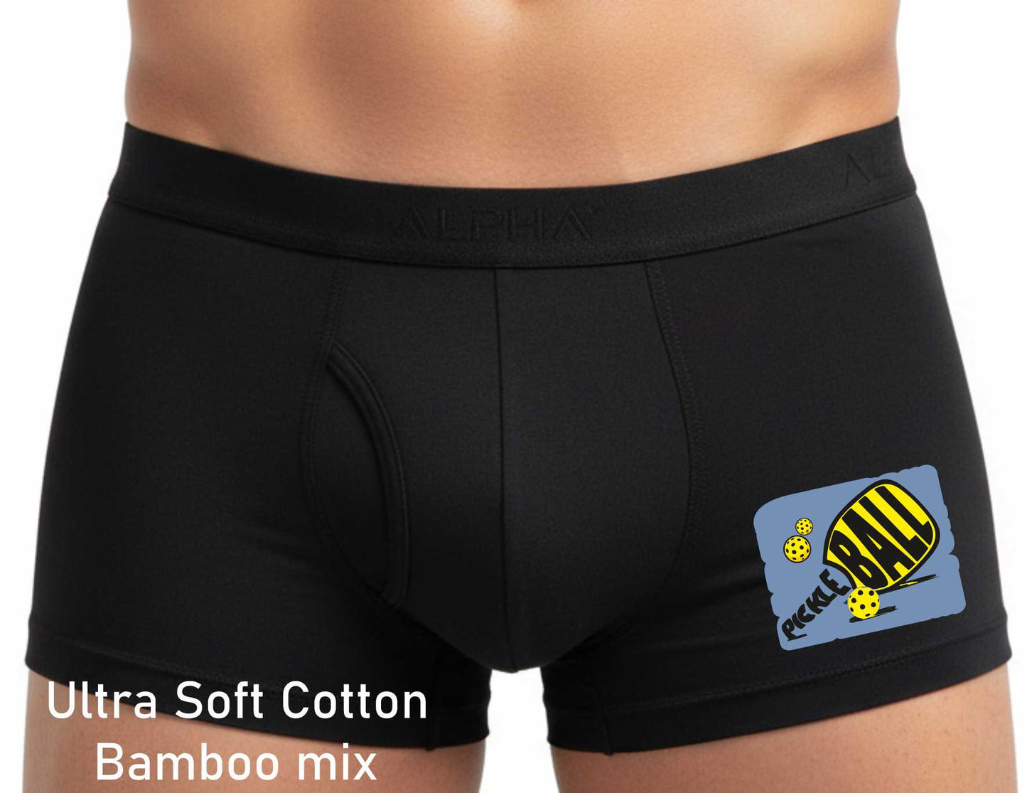 Father's Day Pickleball Birthday Gift Black Boxer Shorts Mens
