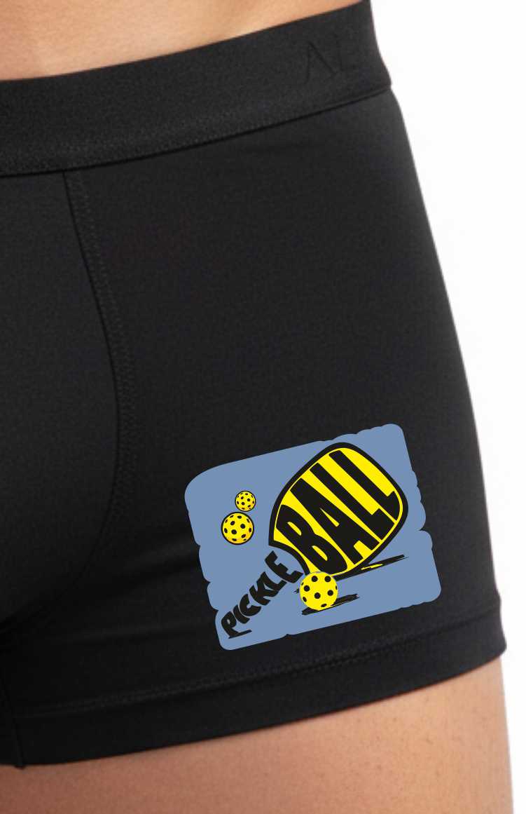 Father's Day Pickleball Birthday Gift Black Boxer Shorts Mens