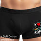 I Love Paris Boxer Shorts Mens Black Fun Gift For Men