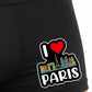 I Love Paris Boxer Shorts Mens Black Fun Gift For Men