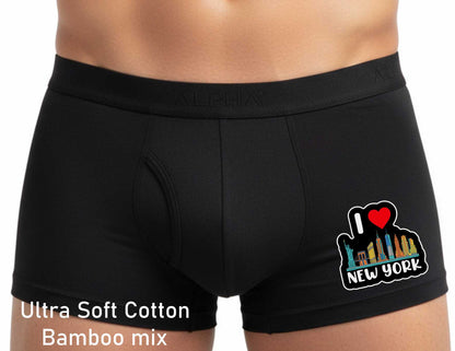 I Love New York Boxer Shorts Mens Black Fun Gift For Men
