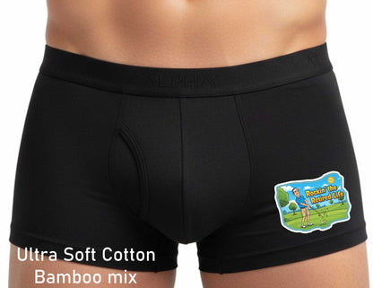 Boxer Shorts Mens Black Officially Retired Retirement Gift For Men