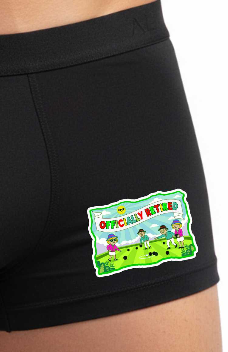 Boxer Shorts Mens Black Officially Retired Retirement Gift For Men