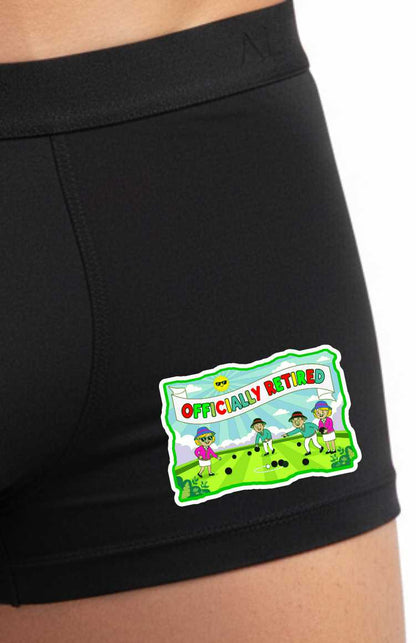 Boxer Shorts Mens Black Officially Retired Retirement Gift For Men