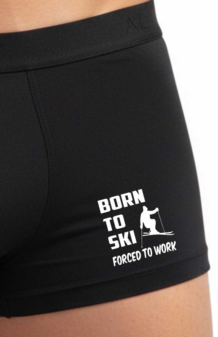 Funny Skiing Gift Supersoft Bamboo Boxer Shorts Skiers Gift