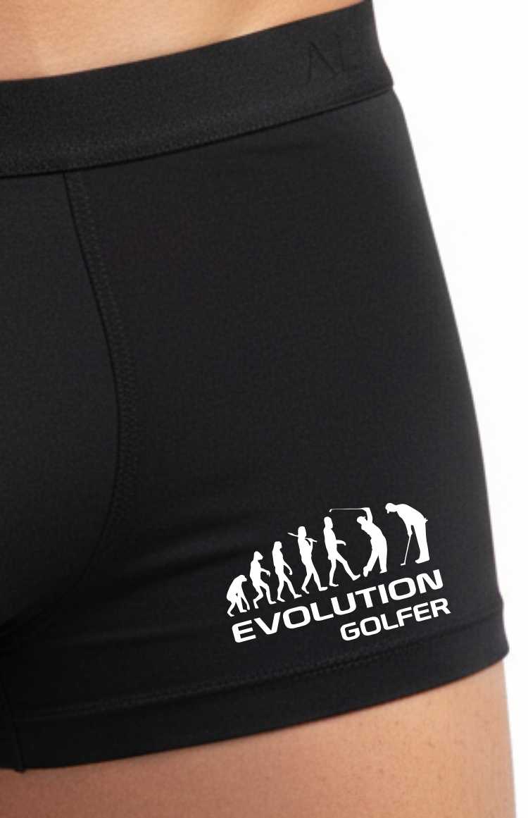 Evolution Of Golf  Bamboo Supersoft Boxer Shorts Golfers Gift