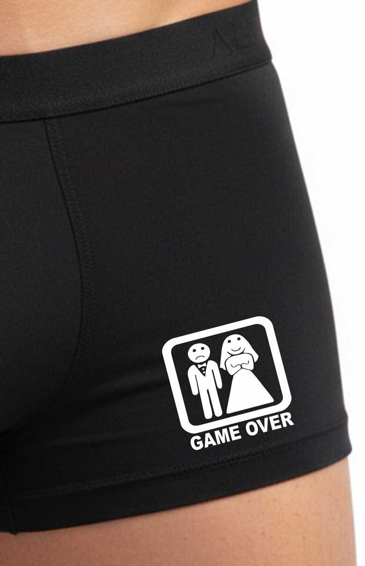 Game Over Supersoft Bamboo Boxer Shorts Gift Stag Night Gift