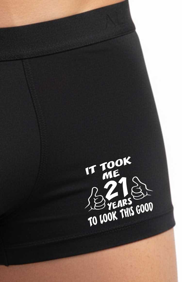 21st Birthday It Took 21 Years Men's Bamboo Boxers Shorts Gift