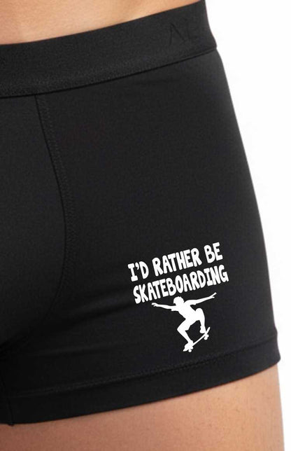 I'd Rather Be Skateboarding Supersoft Bamboo Boxer Shorts Skater Gift