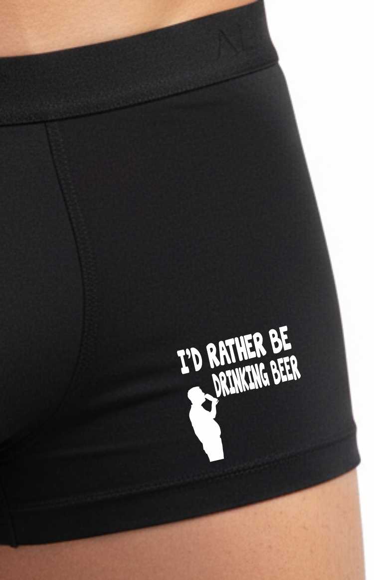 I'd Rather Be Drinking Beer Bamboo Boxers Funny Beer Lover Gift Him